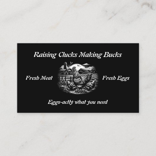 チキンファームおもしろい 名刺 (正面)