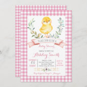 チキンファームの赤ちゃんシャワーの招待状 招待状 (正面/裏面)