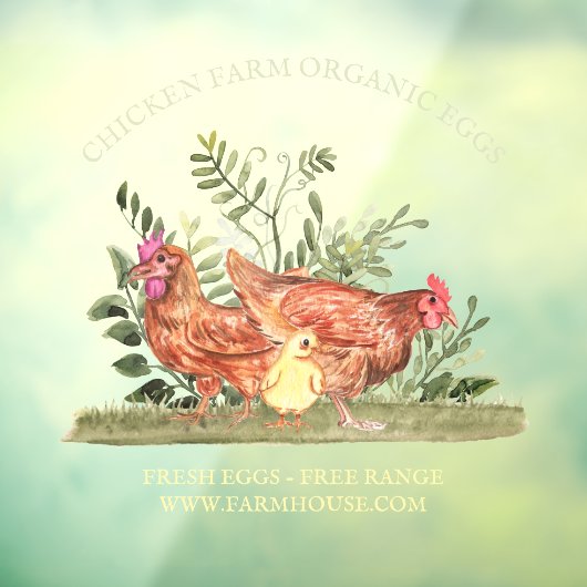 チキンファームひよこオーガニック卵 ウィンドウサイン (シート3)