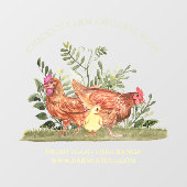 チキンファームひよこオーガニック卵 ウィンドウサイン (シート)