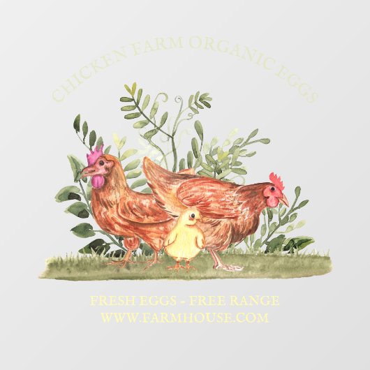 チキンファームひよこオーガニック卵 ウィンドウサイン (シート)