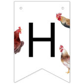 チキンファームアニマルバースデーパーティーデコール バンティングフラッグ (第2の旗)
