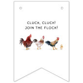 チキンファームアニマルバースデーパーティーデコール バンティングフラッグ (第1の旗)