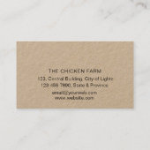 チキンファームカントリーヘンエオーガニックッグス 名刺 (裏面)