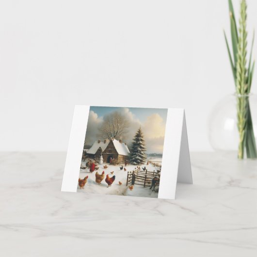 チキンファームクリスマス カード (正面)