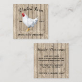 チキンファームハウス木造素朴 スクエア名刺 (正面/裏面)