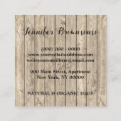 チキンファームハウス木造素朴 スクエア名刺 (裏面)