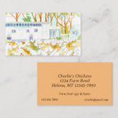 チキンファームバーンフレッシュエッグフライヤー 名刺 (正面/裏面)