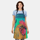 チキンファームパーソナライズされた エプロン (着用した状態)