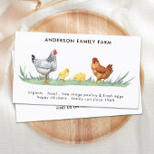 チキンファームフリーレンジエッグウォータカラー 名刺