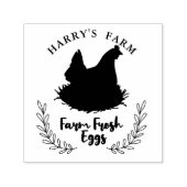 チキンファームフレッシュエッグテーマ セルフインキングスタンプ (デザイン)