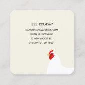 チキンファームフレッシュエッグレトロ スクエア名刺 (裏面)