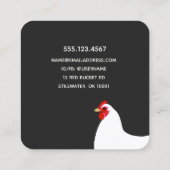 チキンファームフレッシュエッグレトロ スクエア名刺 (裏面)