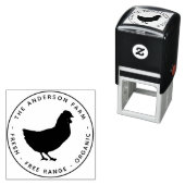 チキンファームヘンスモールビジネスフレッシュエッグラウンド セルフインキングスタンプ (インサイチュ)