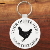 チキンファーム動物シルエットカスタムキーチェーン キーホルダー (正面)