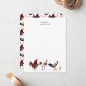 チキンファーム動物ノートカード ノートカード (正面/裏面インサイチュ)