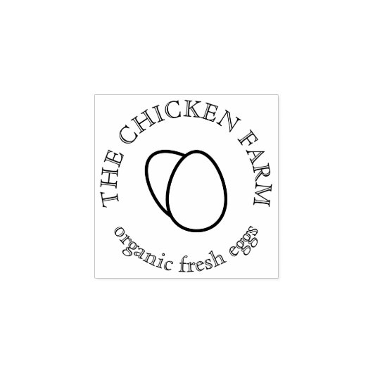 チキンファーム卵 ラバースタンプ (インプリント)