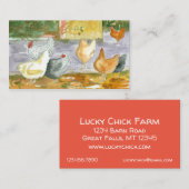 チキンファーム新鮮な卵ヘンズバードウォーター色 名刺 (正面/裏面)