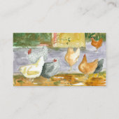 チキンファーム新鮮な卵ヘンズバードウォーター色 名刺 (正面)