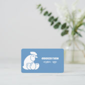 チキンファーム生卵ブルー 名刺 (スタンド正面)