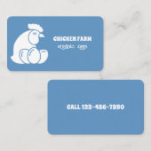 チキンファーム生卵ブルー 名刺 (正面/裏面)