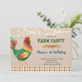 チキンファーム納屋周囲の庭シャワー招待状 招待状 (スタンド正面)
