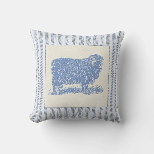 チキンフランスのを持つ羊の農場 クッション (正面)