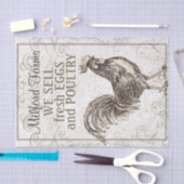 チキンフランスのロースターグランジヴィンテージ養鶏場 薄葉紙 (クラフト)