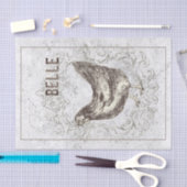 チキンフランスの・ヘンのヴィンテージグランジデコペ 薄葉紙 (クラフト)