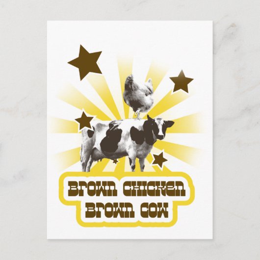 チキンブラウン牛2 ポストカード (正面)