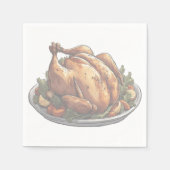 チキンプリント スタンダードカクテルナプキン (正面)