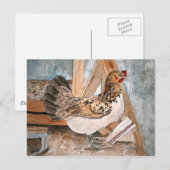 チキンヘンアートペットポートレートポストカードアート ポストカード (正面/裏面)