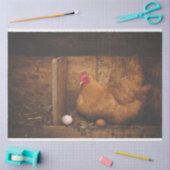 チキンヘンエッグファームデカップージティッシュペーパー 薄葉紙 (クラフト)