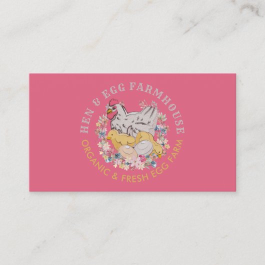 チキンヘンエッグファームハウス 名刺 (正面)