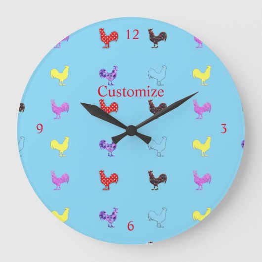 チキンヘンサンダー_コーブ ラージ壁時計 (正面)