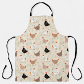 チキンヘンスファーミヤードファーム動物コテージコア エプロン (正面)