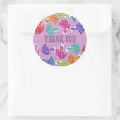 チキンヘンドパターンありがとうごシール ラウンドシール (バッグ)