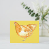 チキンヘンファームアニマルサンシャインイエロー ポストカード (スタンド正面)