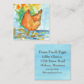 チキンヘンファームフレッシュエッグ スクエア名刺 (正面/裏面)