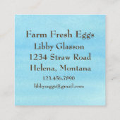 チキンヘンファームフレッシュエッグ スクエア名刺 (裏面)