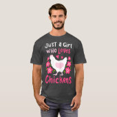 チキンヘン農業ガールラブカワイギフト Tシャツ (正面フル)