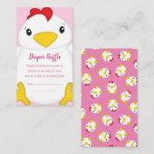 チキンベビーシャワーピンクファーム エンクロージャーカード (正面/裏面)