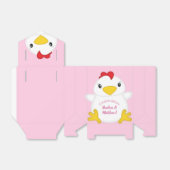 チキンベビーシャワーピンクファーム フェイバーボックス (折り畳みなし)