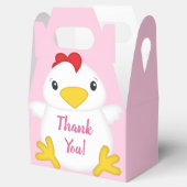 チキンベビーシャワーピンク フェイバーボックス (オープン)