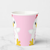 チキンベビーシャワーピンク 紙コップ (左)