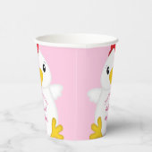 チキンベビーシャワーピンク 紙コップ (右)