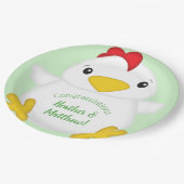 チキンベビーシャワーファーム ペーパープレート (アングル)