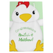 チキンベビーシャワーファーム ミディアムペーパーバッグ (裏面)