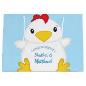 チキンベビーシャワーブルーボーイ ラージペーパーバッグ (正面)
