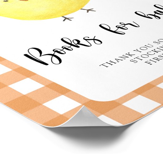 チキンベビーシャワー – ベビー用の本 ポスター (角)